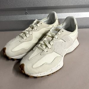 New Balance Women's Beige 327 Retro Inspired Suede Fashion Sneakers Shoes US 8.5